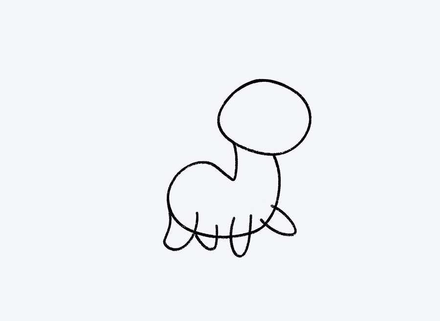 Cómo dibujar un unicornio fácil para niños, paso a paso. Paso 3.