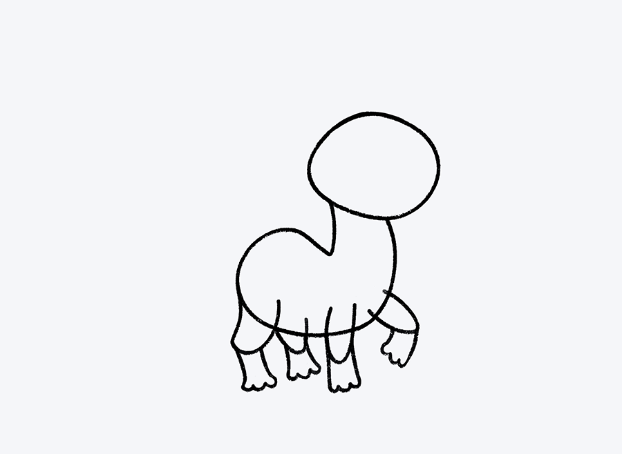 Cómo dibujar un unicornio fácil para niños, paso a paso. Paso 4.